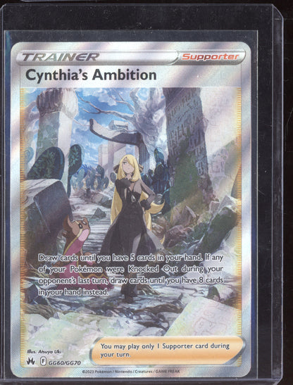 Cynthias Ambition 2023 Pokemon Crown Zenith Galarian Gallery Ultra Rare GG60/GG70