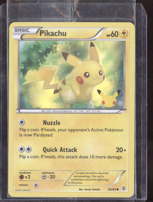 Pikachu Pokemon Generations GEN 2016 Promo Sealed 26/83