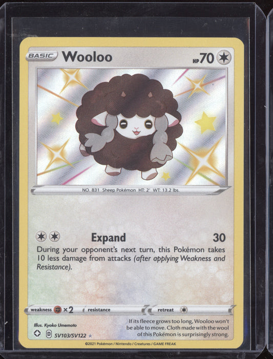 Wooloo 2021 Pokemon Shining Fates Shiny Rare SV103/SV122