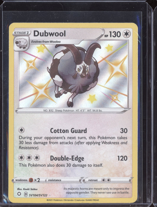 Dubwool 2021 Pokemon Shining Fates Shiny Rare SV104/SV122