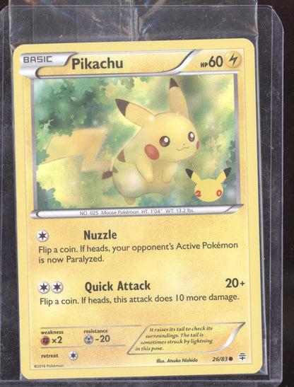 Pikachu Pokemon Generations GEN 2016 Promo Sealed 26/83