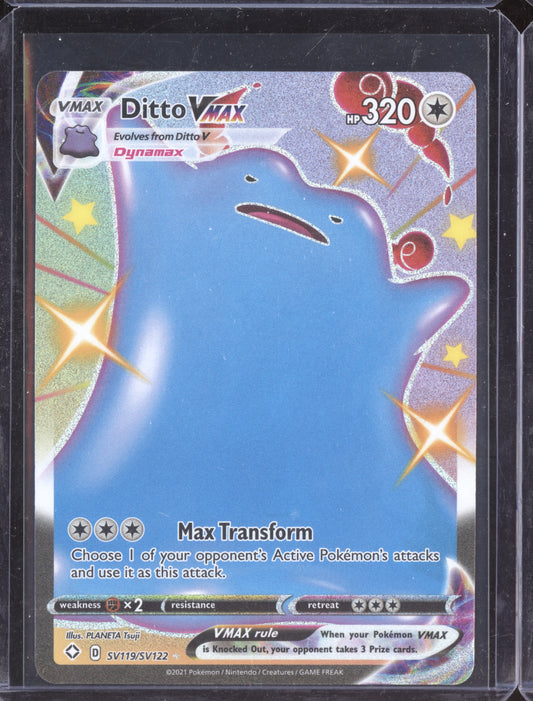 Ditto VMAX Pokemon Shining Fates SHF 2021 Shiny Rare V or VMAX SV119/SV122