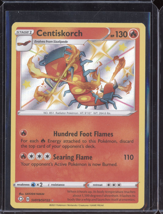 Centiskorch 2021 Pokemon Shining Fates Shiny Rare SV019/SV122
