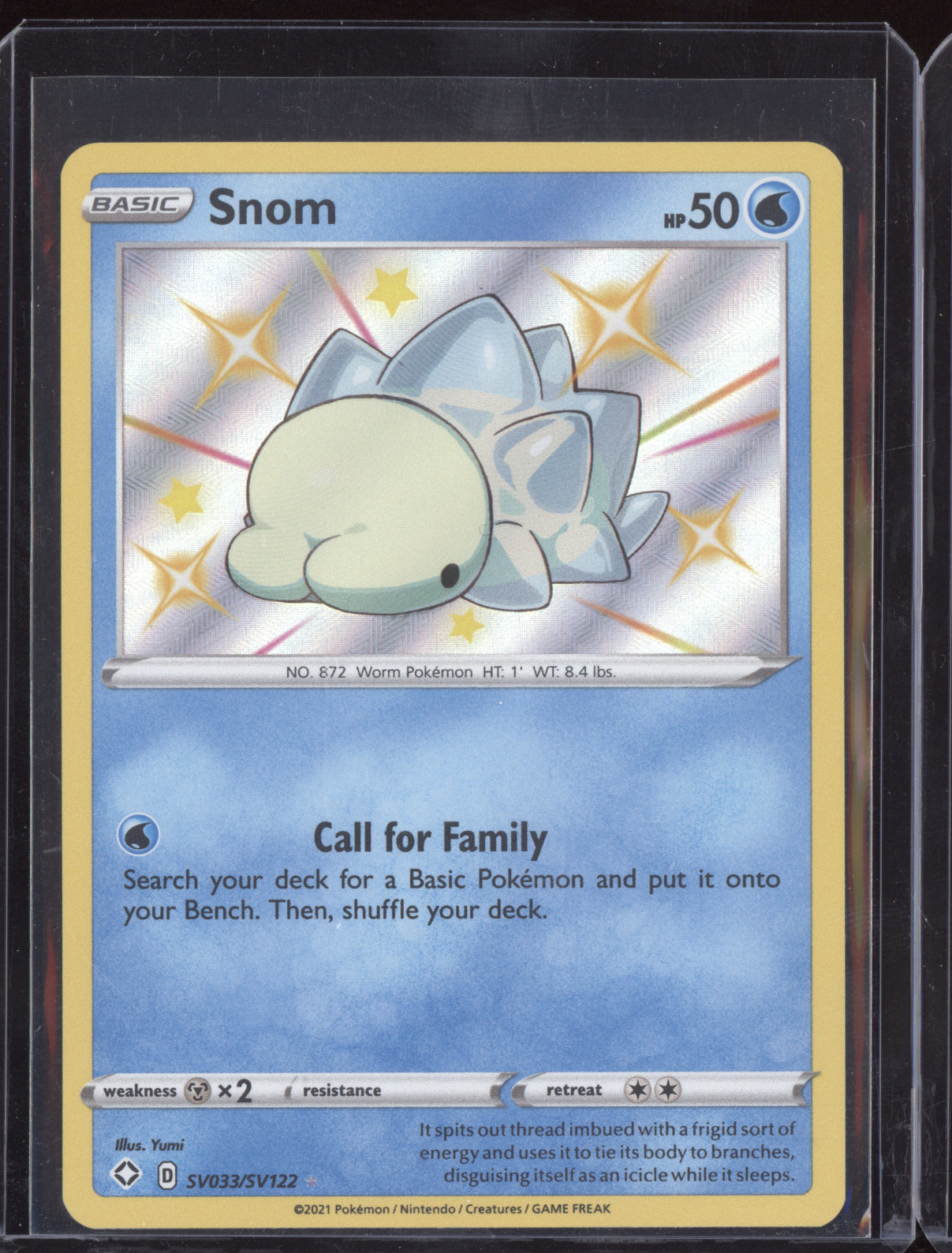Snom 2021 Pokemon Shining Fates Shiny Rare SV033/SV122