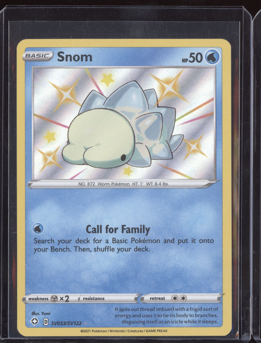Snom 2021 Pokemon Shining Fates Shiny Rare SV033/SV122