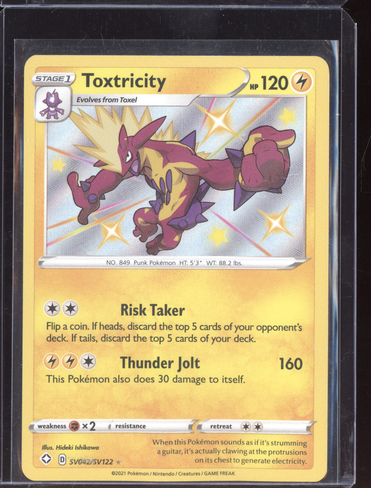Toxtricity 2021 Pokemon Shining Fates Shiny Rare SV042/SV122