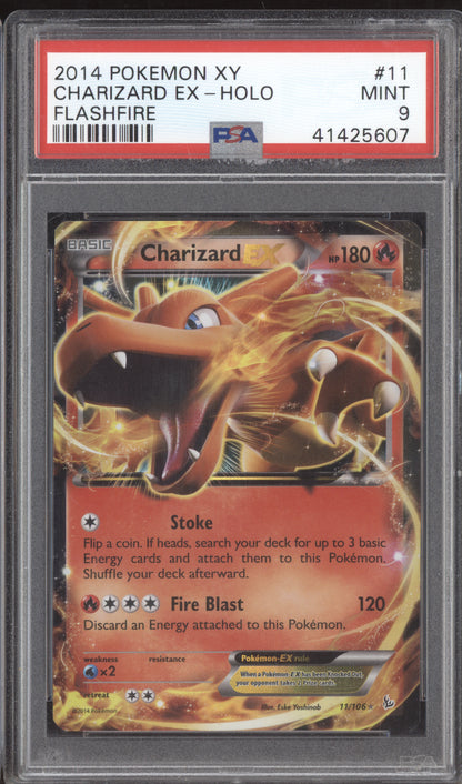 Charizard EX 2014 Pokemon XY Flashfire Holo 11/106 PSA 9