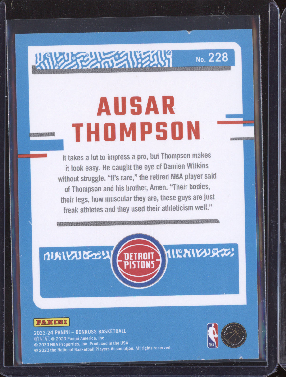 Ausar Thompson 2023-24 Panini Donruss Asia Red RC