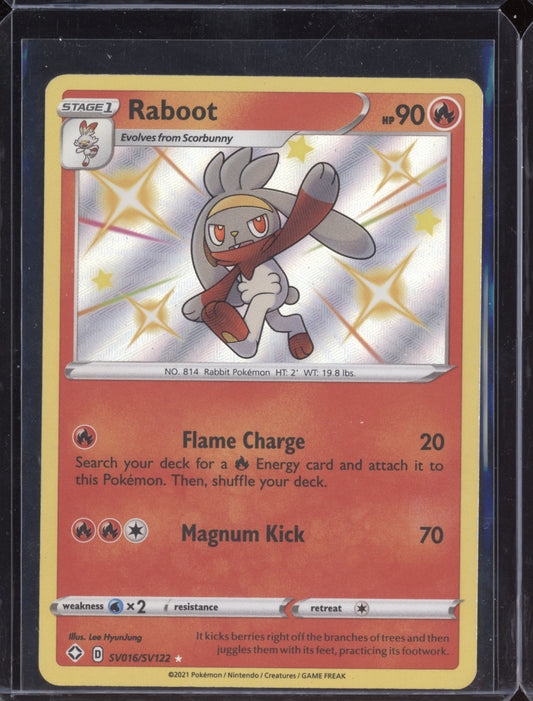 Raboot 2021 Pokemon Shining Fates Shiny Rare SV016/SV122