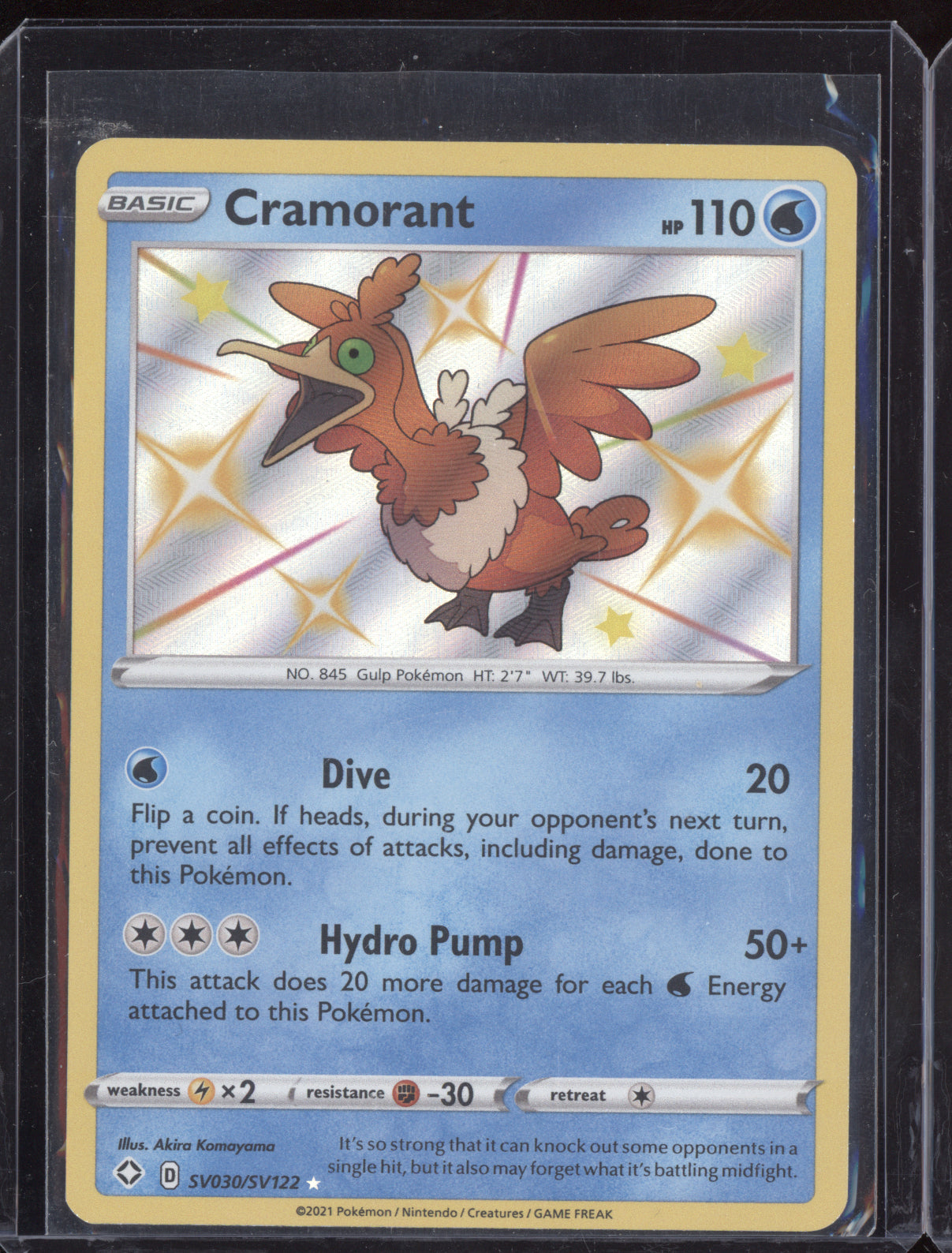 Cramorant 2021 Pokemon Shining Fates Shiny Rare SV030/SV122