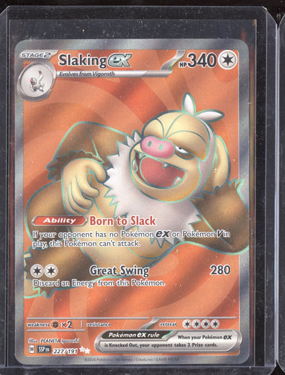 Slaking ex 2024 Pokemon Surging Sparks Ultra Rare 227/191