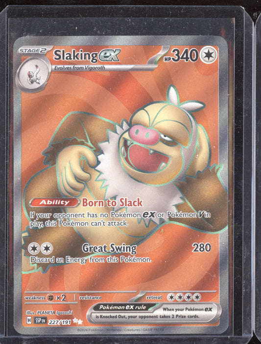 Slaking ex 2024 Pokemon Surging Sparks Ultra Rare 227/191