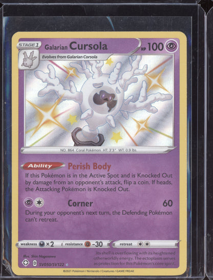 Galarian Cursola 2021 Pokemon Shining Fates Shiny Rare SV050/SV122