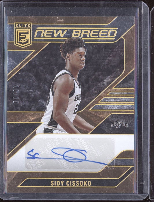 Sidy Cissoko 2023-24 Panini Elite New Breed Gold Auto 10/10