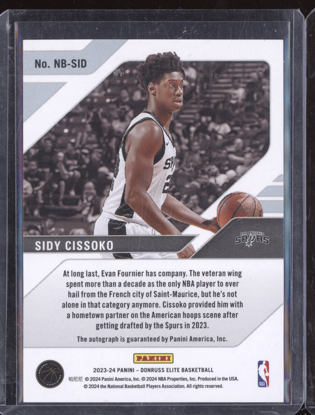Sidy Cissoko 2023-24 Panini Elite New Breed Gold Auto 10/10