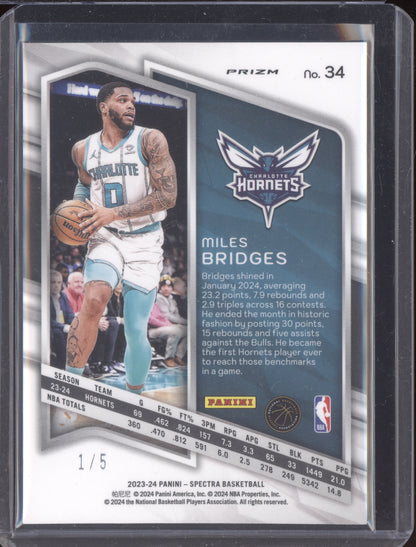 Miles Bridges 2023-24 Panini Spectra Marble 1/5