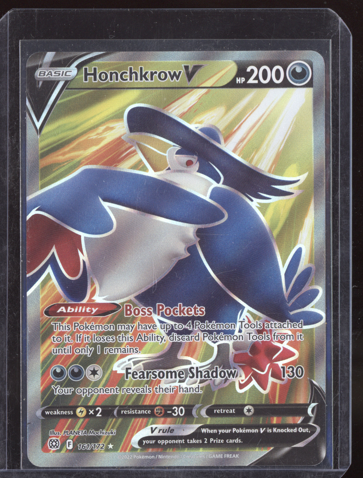 Honchkrow V 2022 Pokemon Brilliant Stars Ultra Rare 161/172