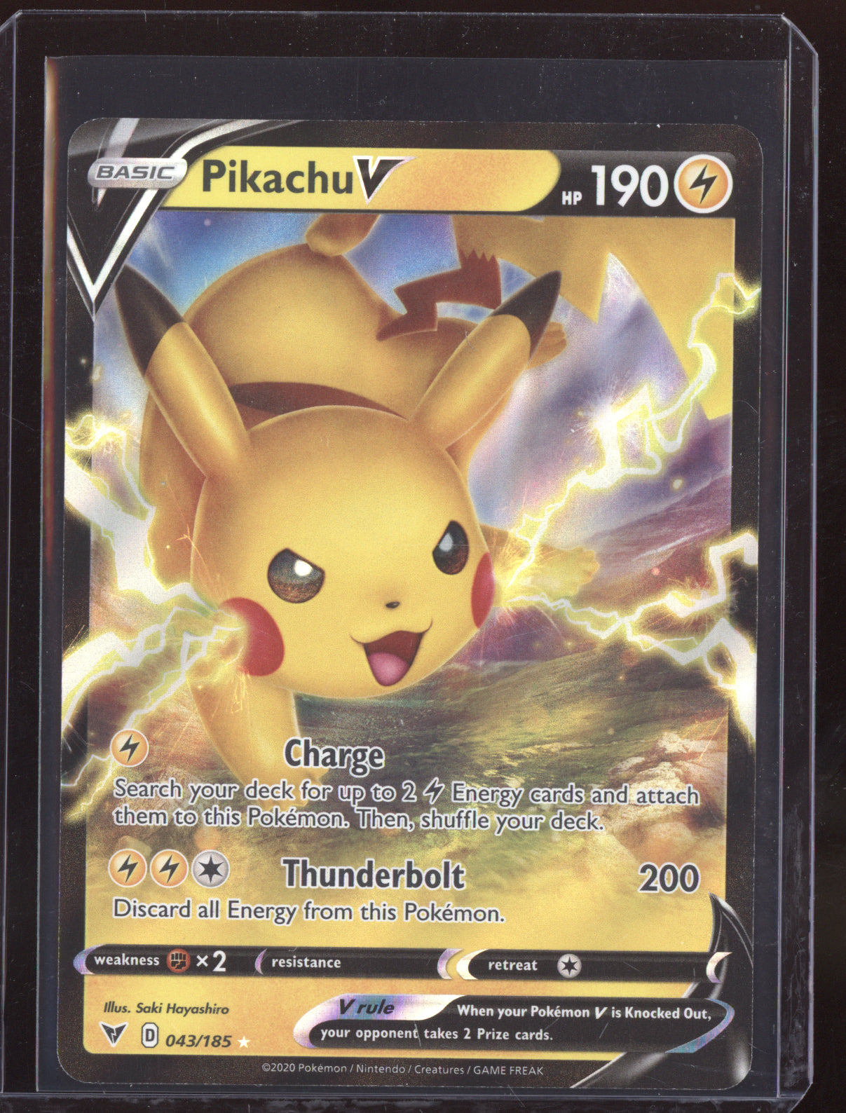 Pikachu V 2020 Pokemon Vivid Voltage Holo Rare V 043/185