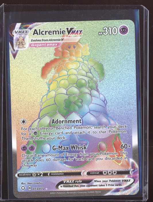 Alcremie VMAX 2021 Pokemon Shining Fates Rainbow Rare 073/072