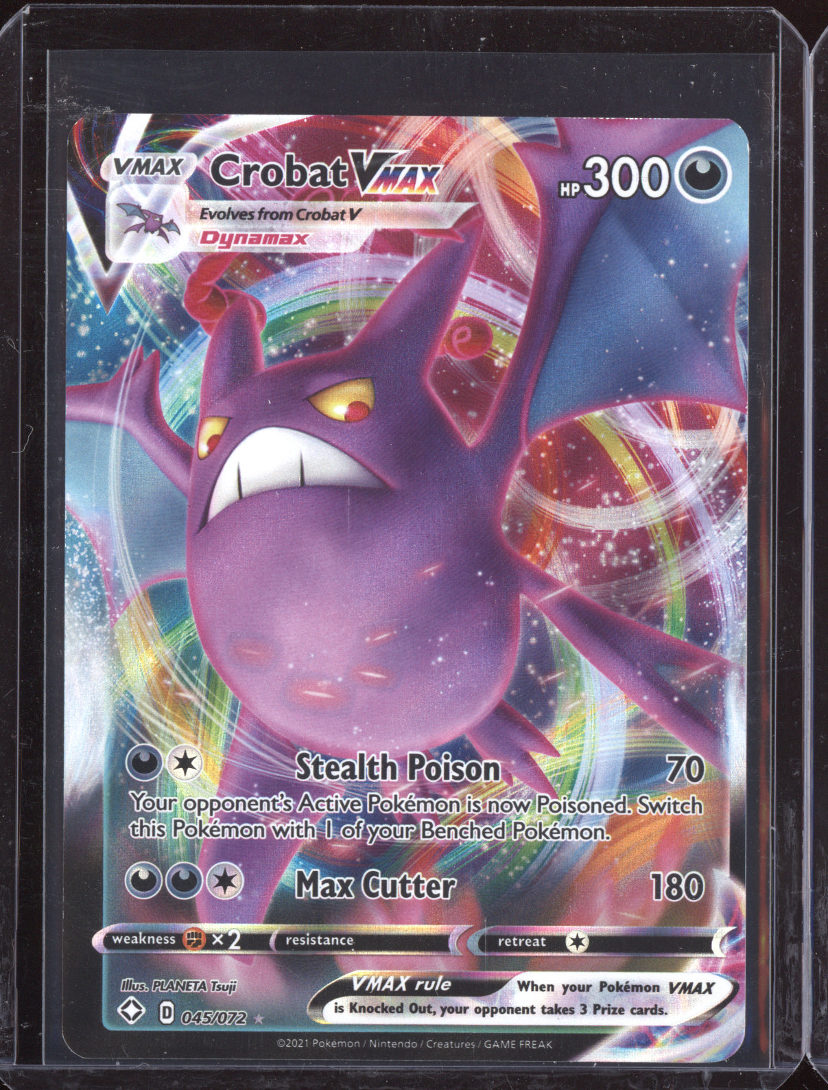Crobat VMAX 2021 Pokemon Shining Fates Holo Rare VMAX 045/072
