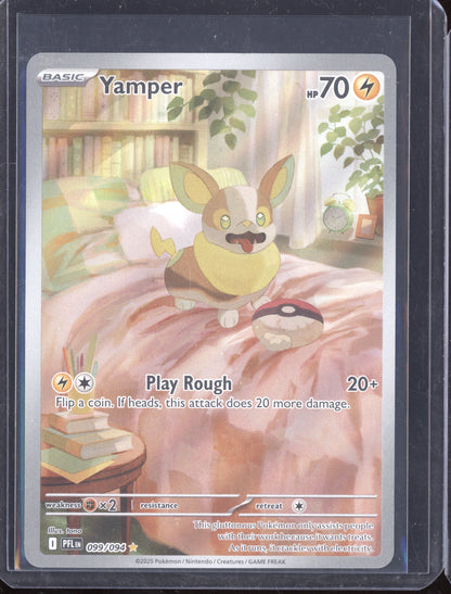 Yamper 2025 Pokemon Phantasmal Flames Illustration Rare 099/094
