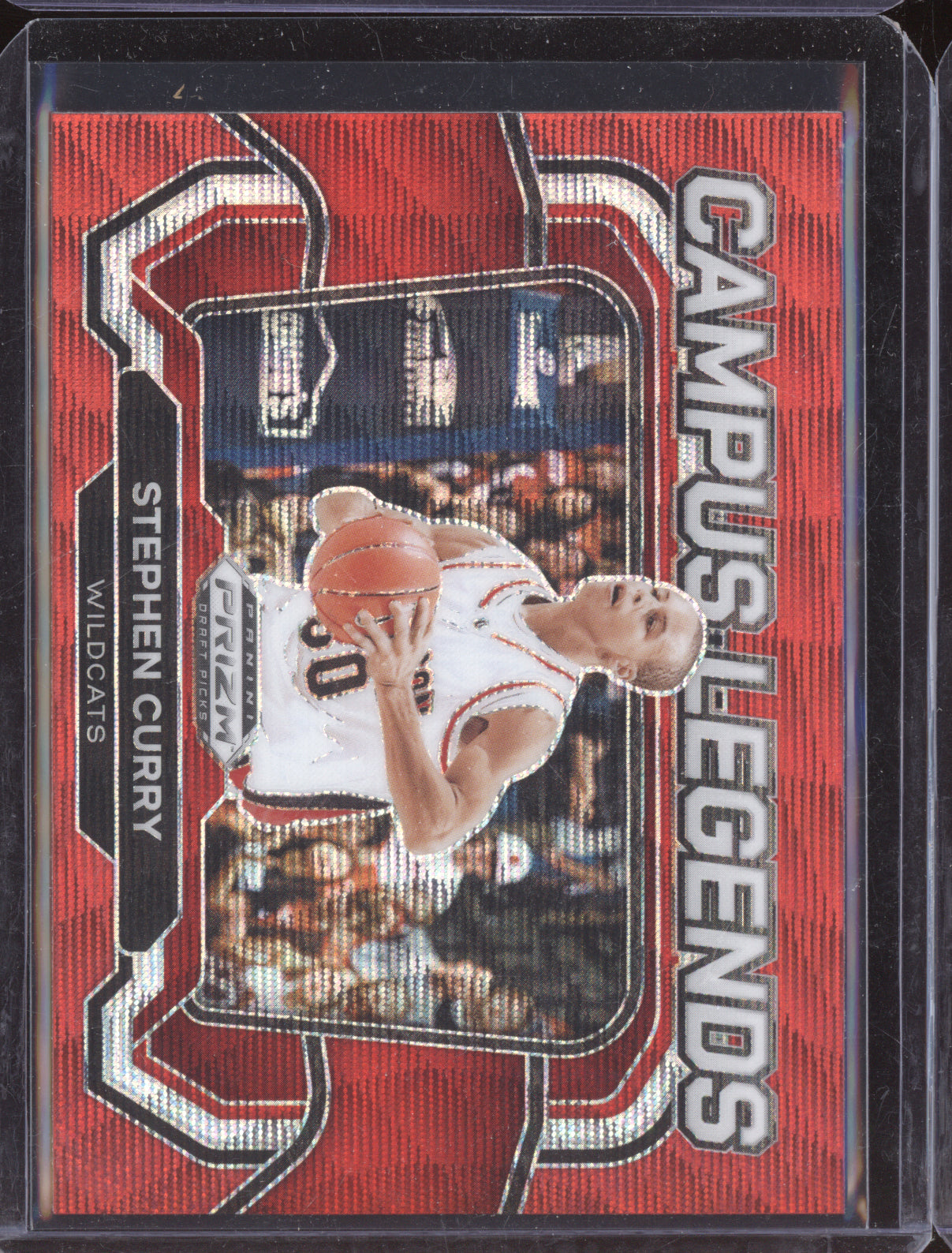 Stephen Curry 2024 Panini Prizm Draft Campus Legends Ruby Wave