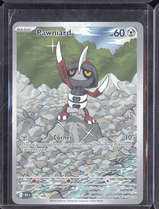 Pawniard 2025 Pokemon Black Bolt Illustration Rare 142/086