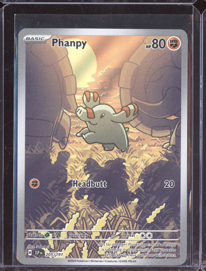 Phanpy 2024 Pokemon Surging Sparks Illustration Rare 205/191