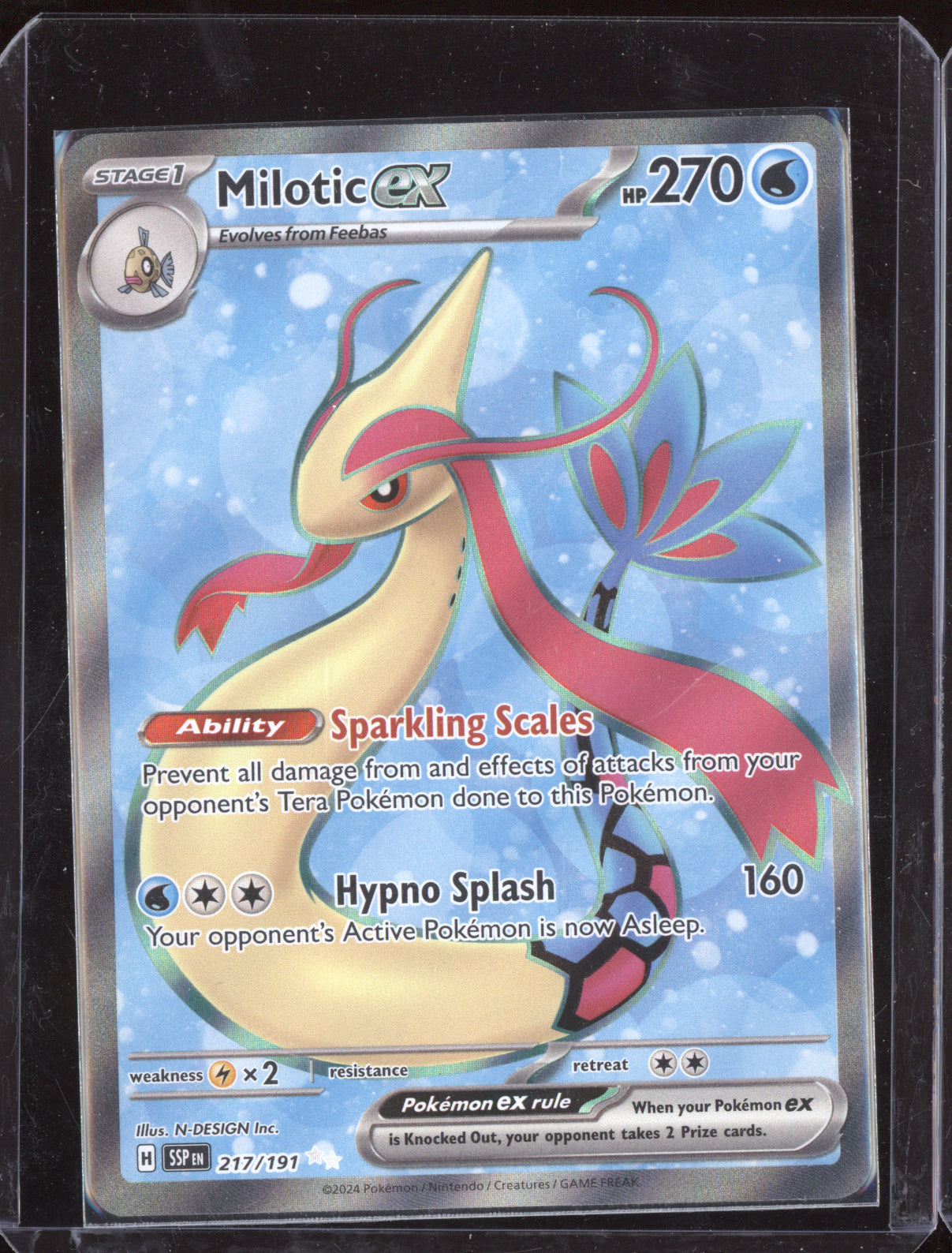 Milotic ex 2024 Pokemon Surging Sparks Ultra Rare 217/191