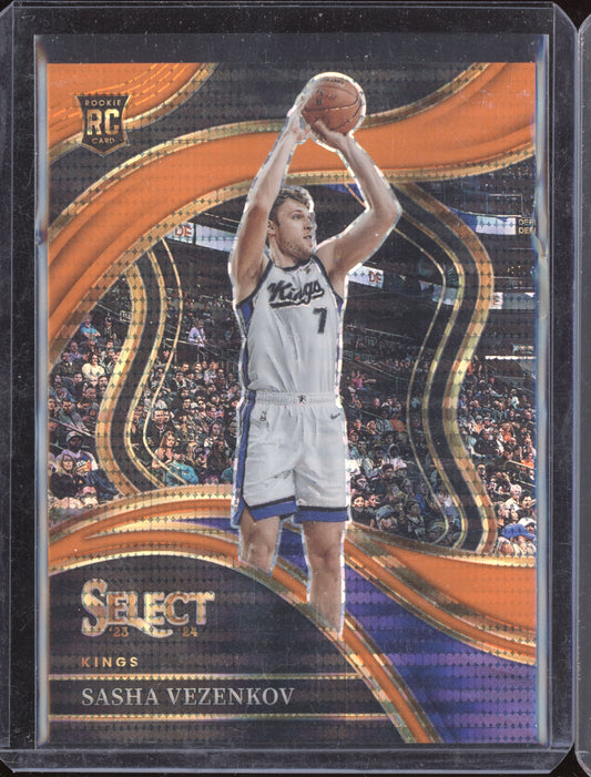 Sasha Vezenkov 2023-24 Panini Select Orange Pulsar Courtside RC 5/15