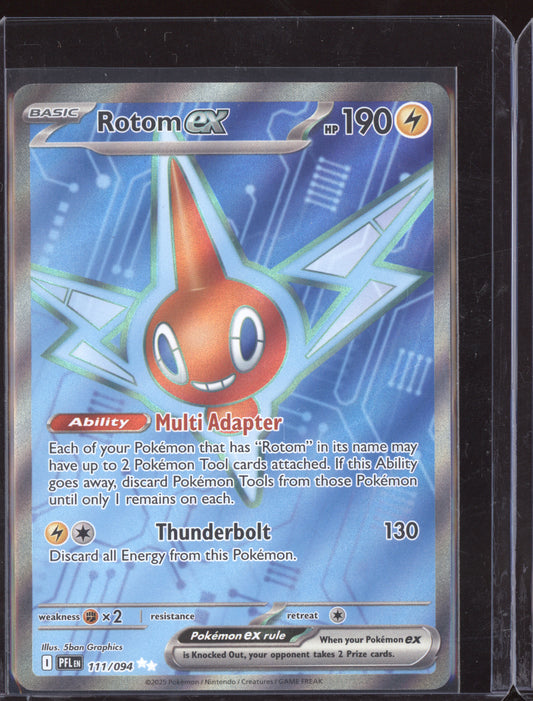 Rotom ex 2025 Pokemon Phantasmal Flames Ultra Rare 111/094