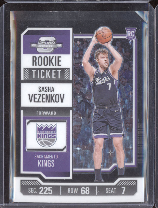 Sasha Vezenkov 2023-24 Panini Contenders Optic Black Stars RC 2/3