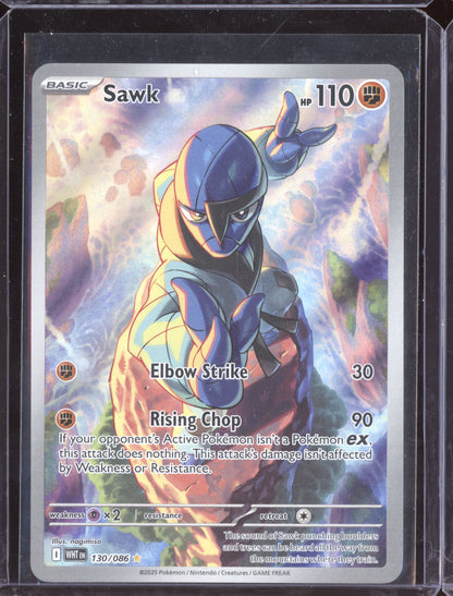Sawk 2025 Pokemon White Flare Illustration Rare 130/086