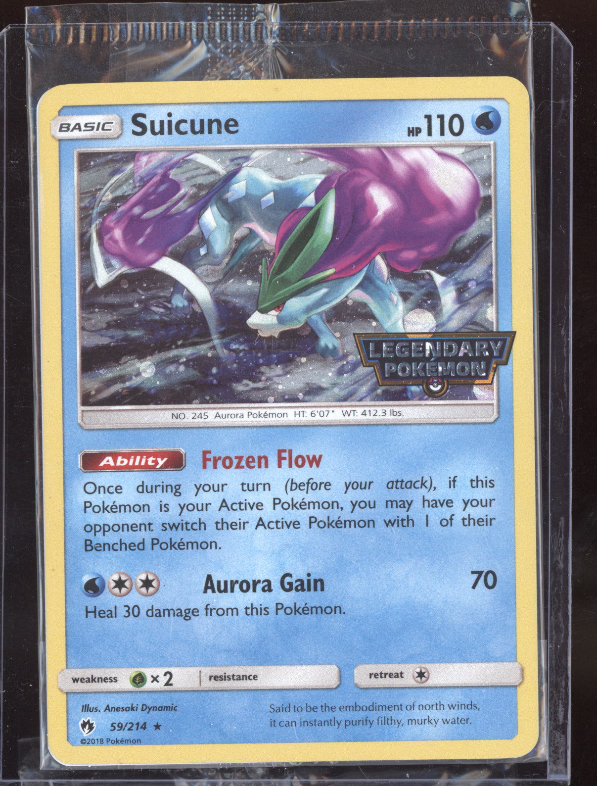 Suicune 2018 Pokemon Lost Thunder Cosmos Sealed 059