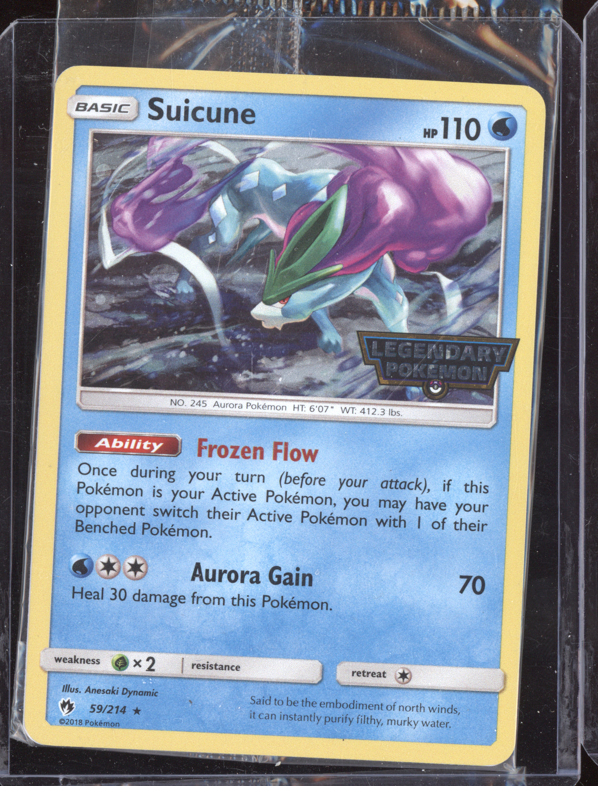 Suicune 2018 Pokemon Lost Thunder Cosmos Sealed 059