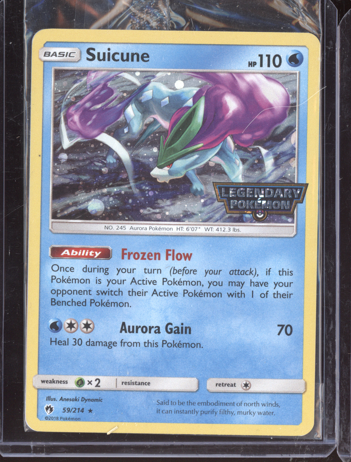 Suicune 2018 Pokemon Lost Thunder Cosmos Sealed 059