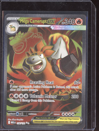 Mega Camerupt ex 2025 Pokemon Mega Evolution Ultra Rare 156/132