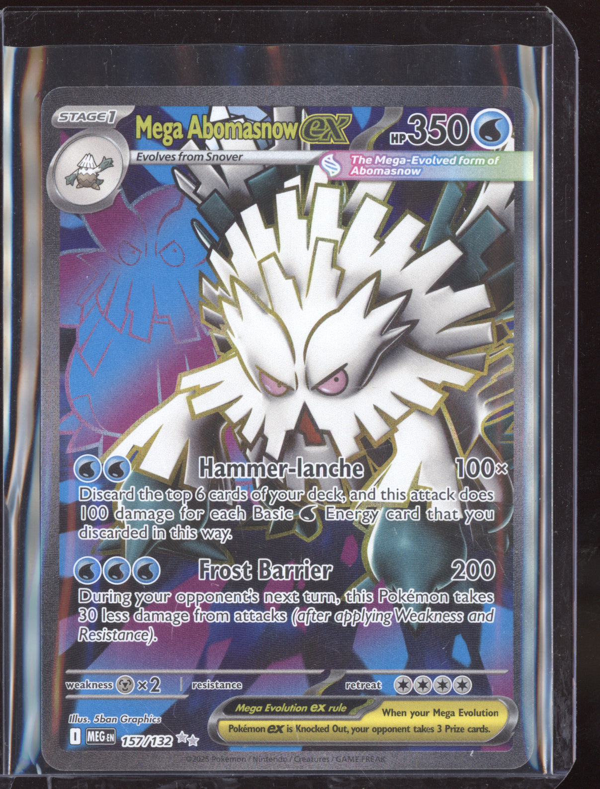 Mega Abomasnow ex 2025 Pokemon Mega Evolution Ultra Rare 157/132