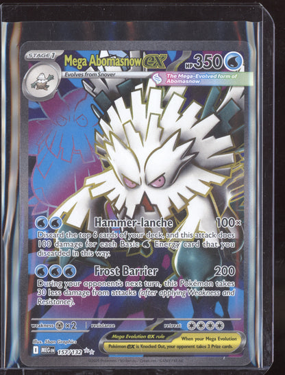Mega Abomasnow ex 2025 Pokemon Mega Evolution Ultra Rare 157/132