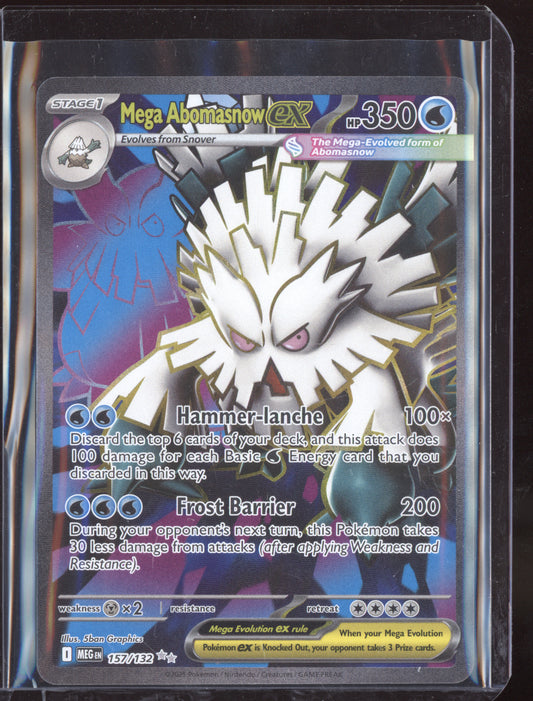 Mega Abomasnow ex 2025 Pokemon Mega Evolution Ultra Rare 157/132