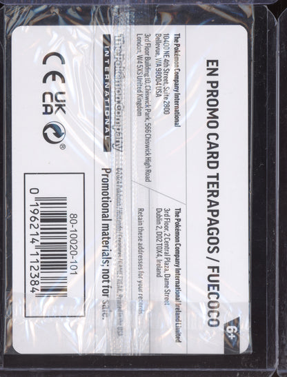 Terapagos 2024 Pokemon Scarlet & Violet Promo 161 Prerelease