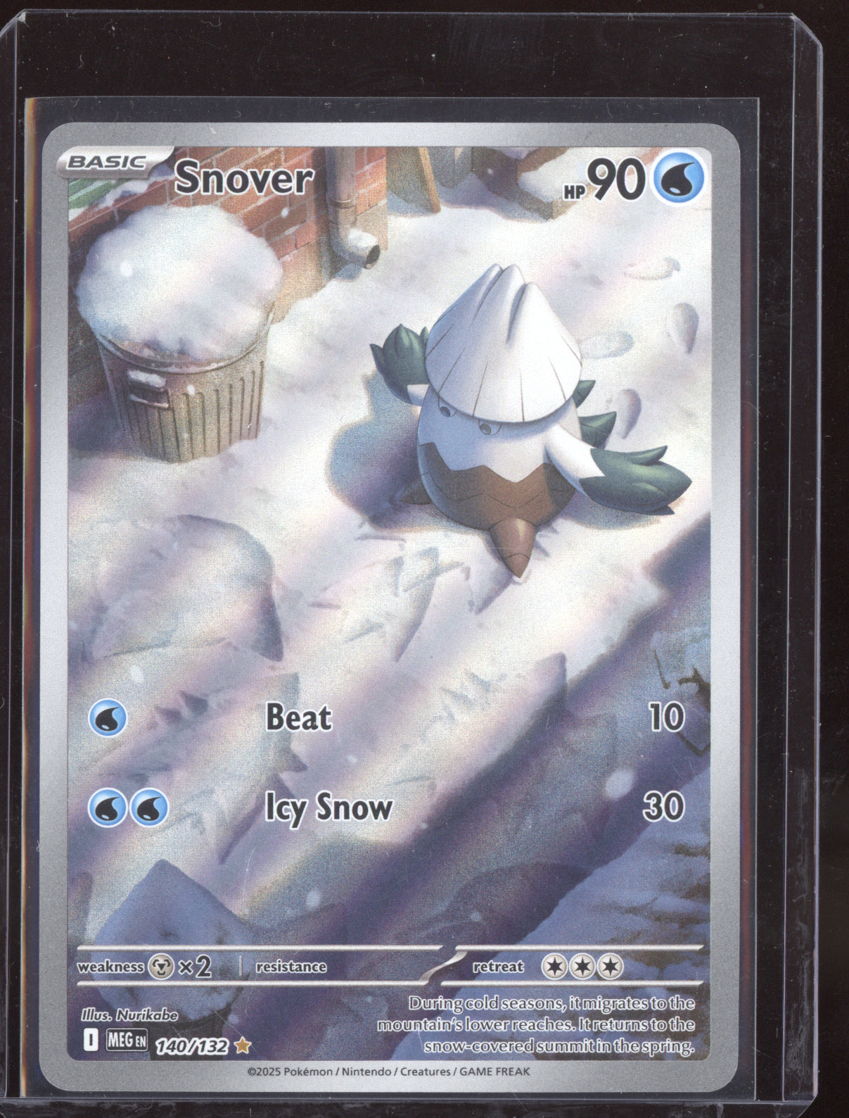 Snover 2025 Pokemon Mega Evolution Illustration Rare 140/132