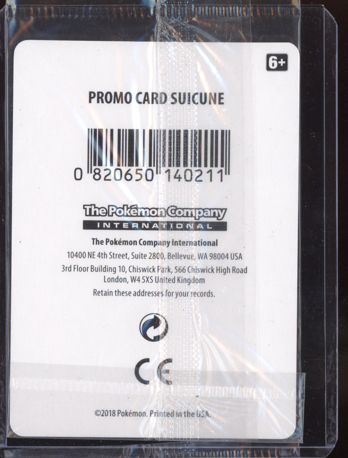 Suicune 2018 Pokemon Lost Thunder Cosmos Sealed 059