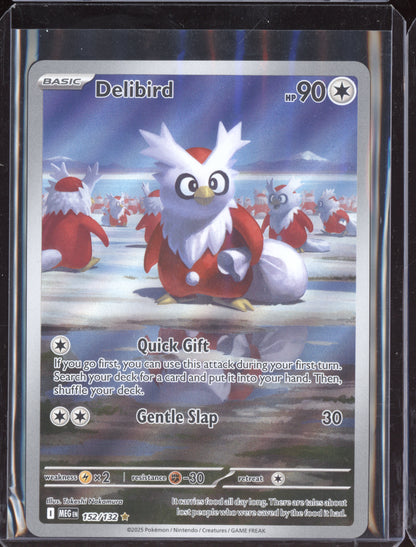 Delibird 2025 Pokemon Mega Evolution Illustration Rare 152/132