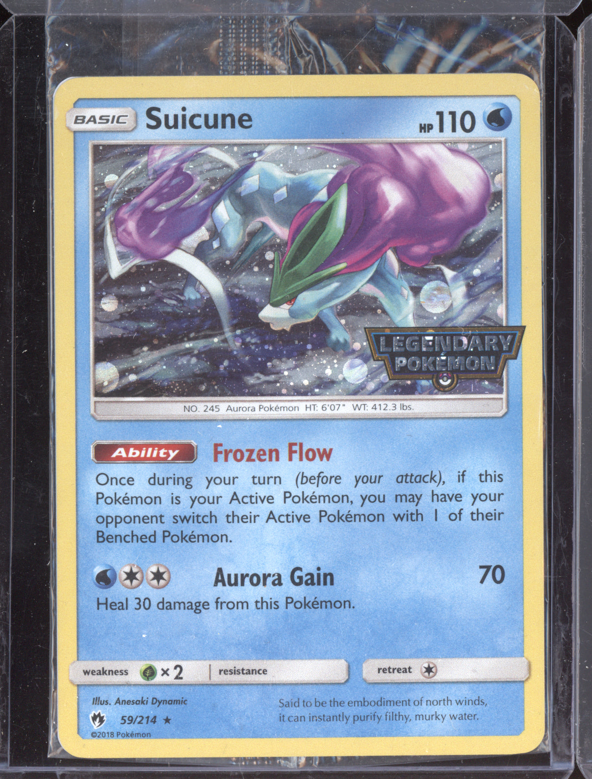 Suicune 2018 Pokemon Lost Thunder Cosmos Sealed 059