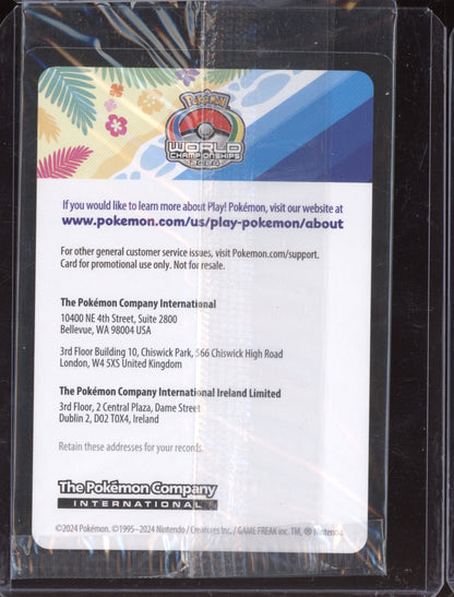 Pikachu 2024 Pokemon Scarlet & Violet Promo Sealed World Championships 190