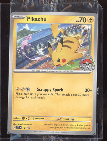 Pikachu 2024 Pokemon Scarlet & Violet Promo Sealed World Championships 190