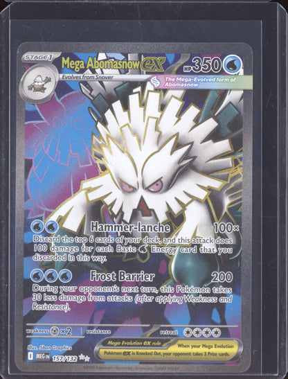 Mega Abomasnow ex 2025 Pokemon Mega Evolution Ultra Rare 157/132
