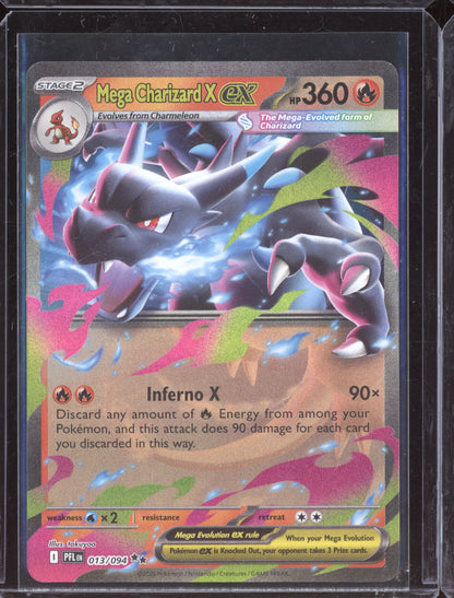 Mega Charizard X ex 2025 Pokemon Phantasmal Flames 013/094