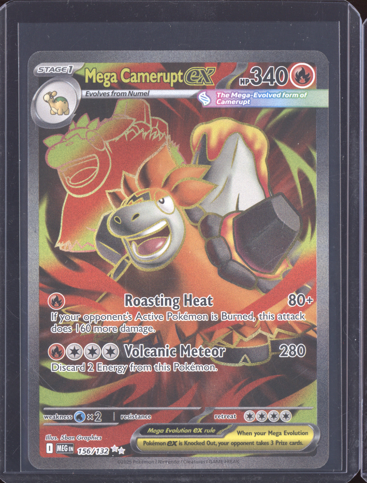 Mega Camerupt ex 2025 Pokemon Mega Evolution Ultra Rare 156/132